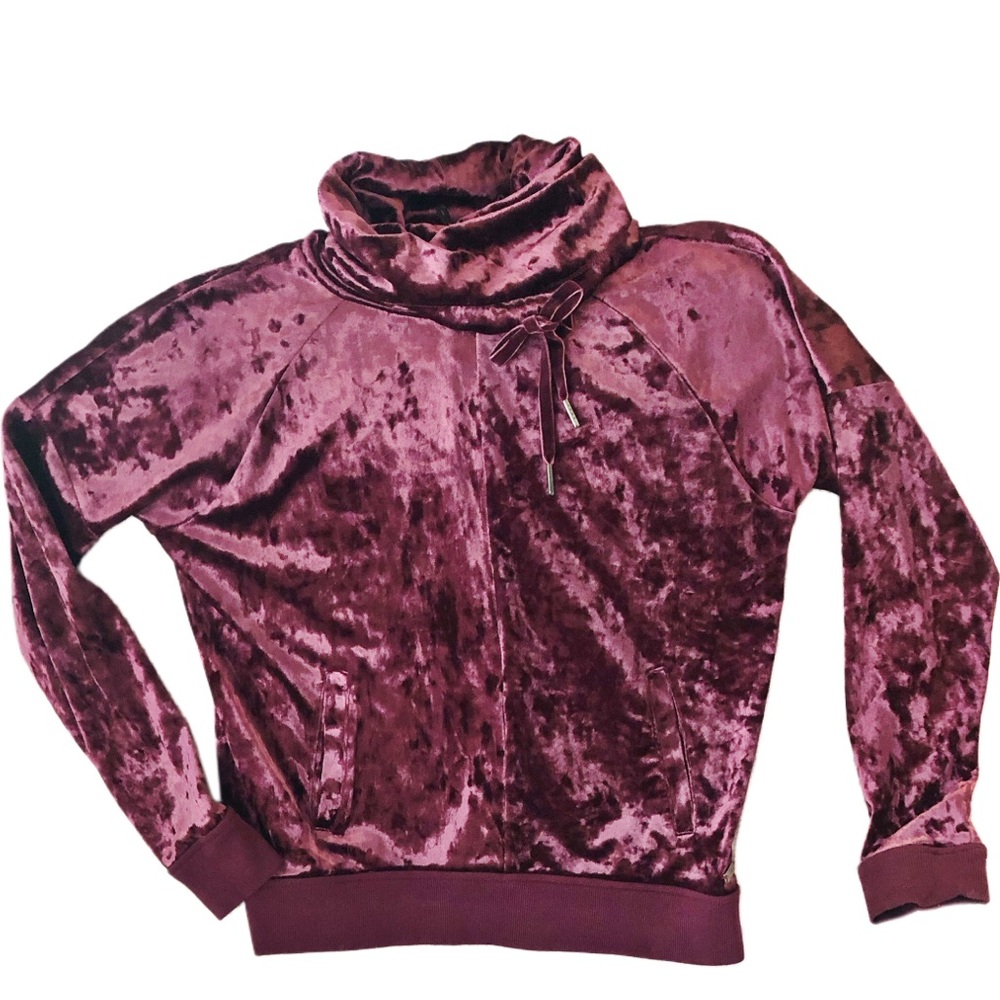 Betsey Johnson Burgundy Velveteen Pullover Sz S